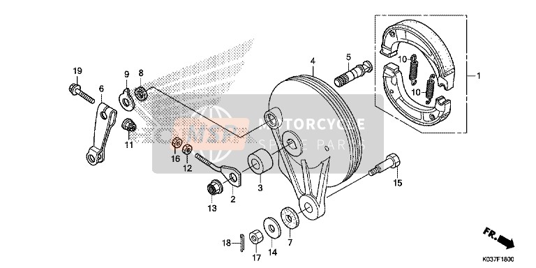 45151GCC000, Spring, Brake Shoe (Jb) (, Honda, 0